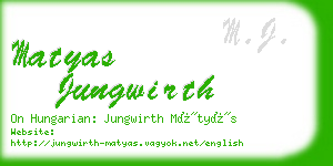 matyas jungwirth business card